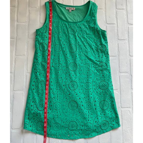Blue Pepper Vintage Women's Kelly Green Cutout Sleeveless Shift Dress -sz S - Picture 3 of 5